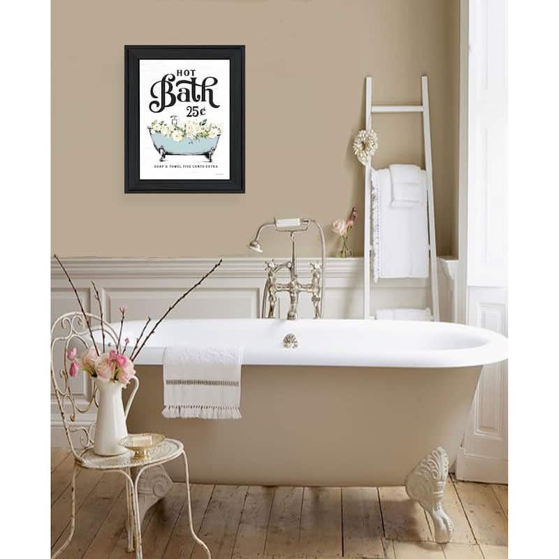 TrendyDecor4U Contemporary "Hot Bath" Framed Print Wall Art
