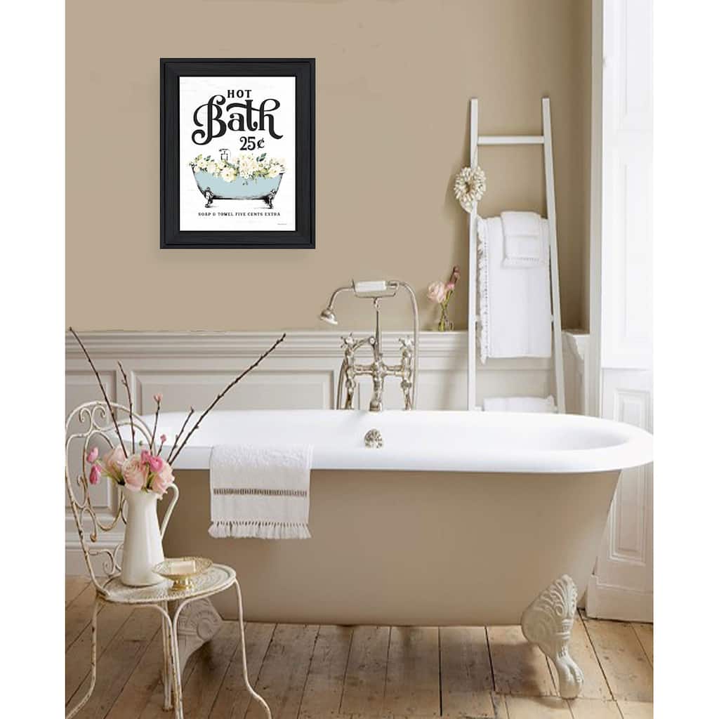 TrendyDecor4U Contemporary "Hot Bath" Framed Print Wall Art