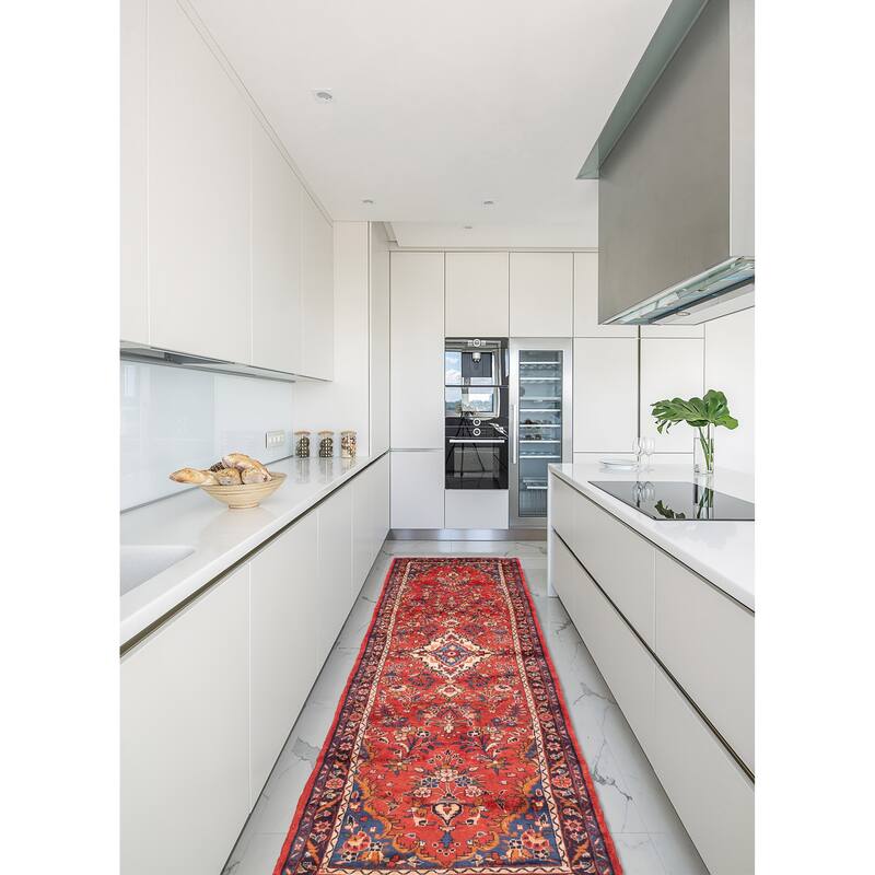 ECARPETGALLERY Hand-knotted Anadol Red Wool Rug - 2'9 x 10'11