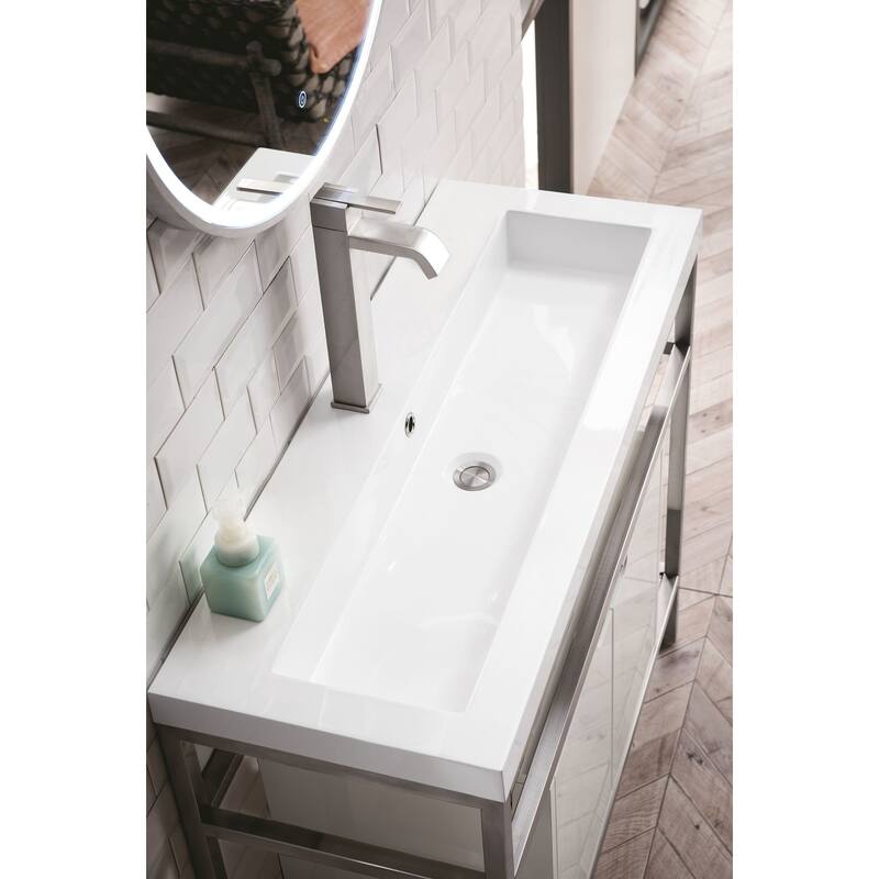 James Martin Vanities C105V39.5SCGWWG Boston 39-3/8" Rectangular