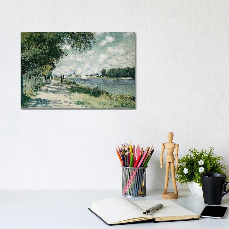 iCanvas "The Seine at Argenteuil, 1875 " by Claude Monet Canvas Print - 8x12x0.75