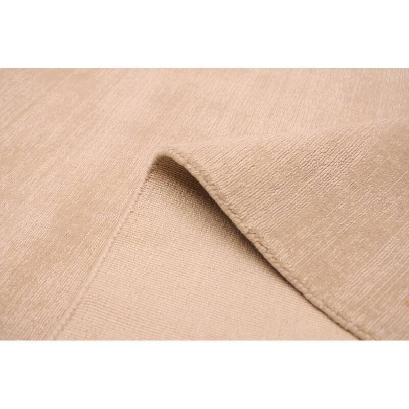 ECARPETGALLERY Hand Loomed Kashkuli Gabbeh Light Khaki Wool Rug - 7'10 x 10'11