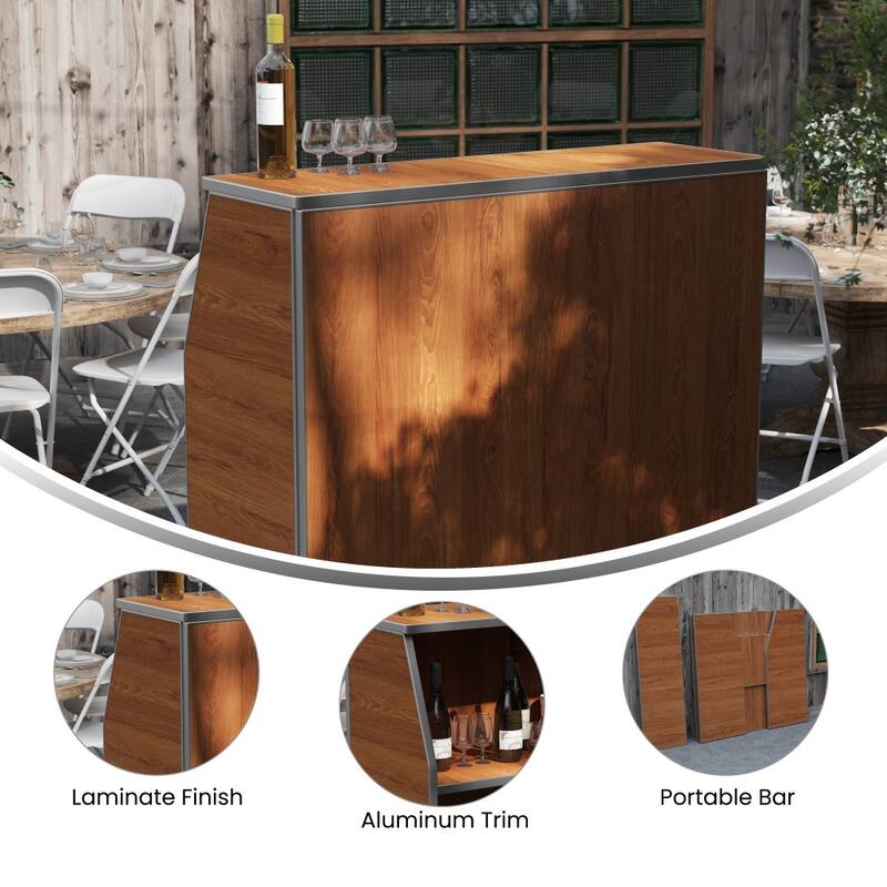 4' Laminate Foldable Bar - Portable Event Bar - Caterering/Bartendar Bar