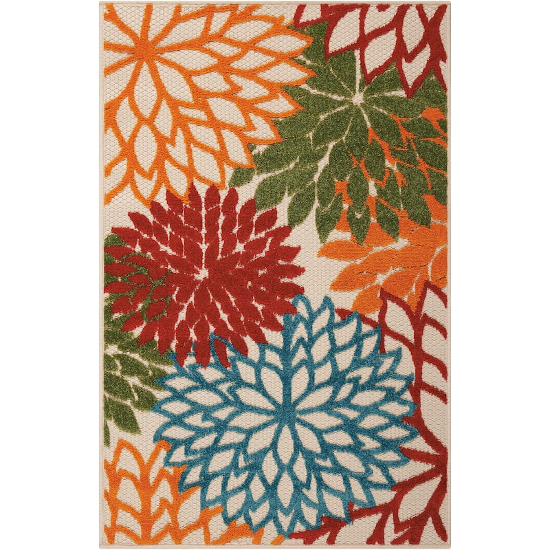 Nourison Aloha Floral Modern, Indoor/Outdoor Area Rug