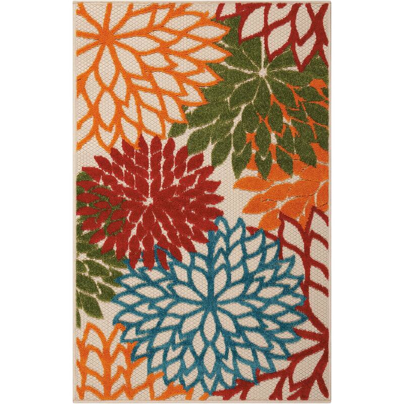 Nourison Aloha Floral Modern Indoor/Outdoor Area Rug
