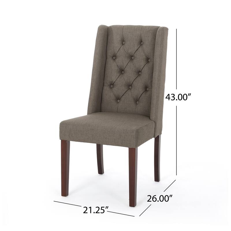 Blount Wooden Dining Chair with Fabric Cushions (Set of 2) by Christopher Knight Home