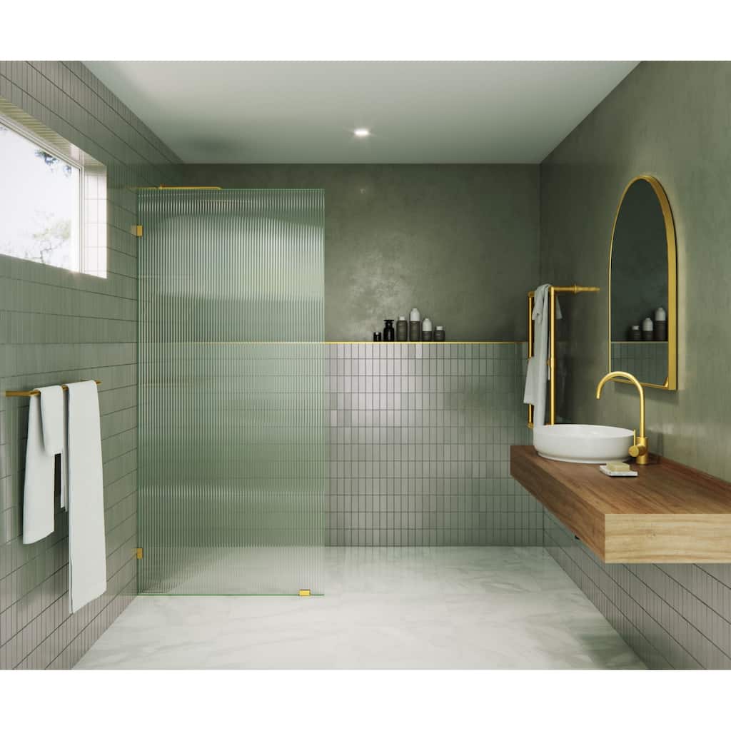 Glass Warehouse GW-FL-34 Gaia 78" High x 34" Wide Shower Screen