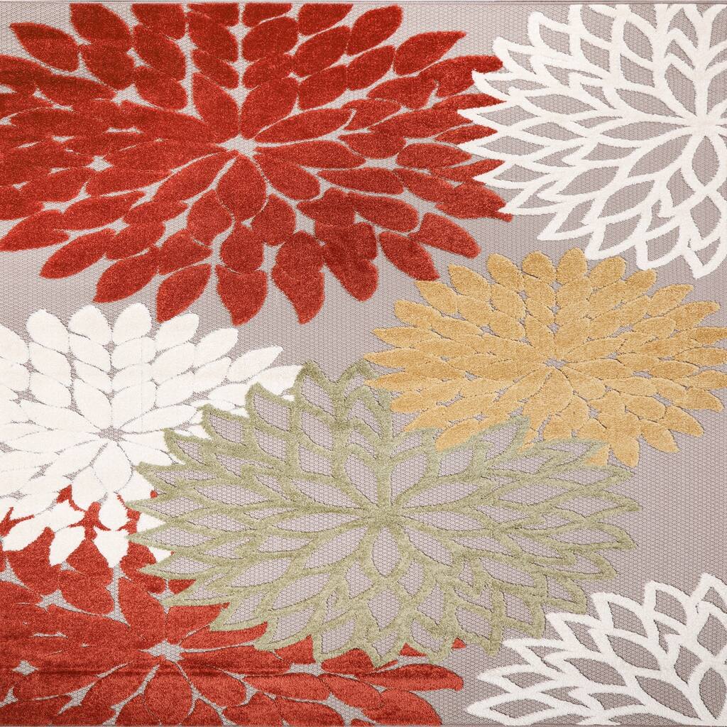 EVIVA Nature 10X12 Orange Cream Area Rug - Big