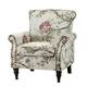 HULALA HOME Nailhead Trim Traditional Accent Armchair with Rolled Arms