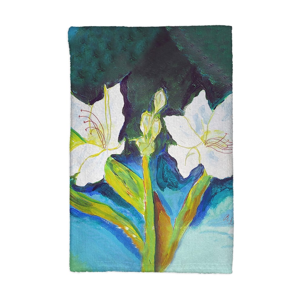White Lilies Kitchen Towel - 16x25