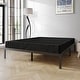 preview thumbnail 2 of 15, CraftPorch Solid Wood 5-Inch Box Spring Foundation with Wood Slats with Black Linen Cover