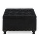 preview thumbnail 29 of 37, Large square storage ottoman with wooden legs