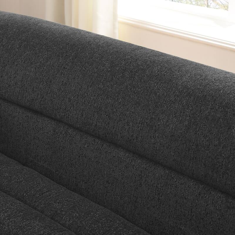 Modular Sectional Sofa with Chaise,Chenille Upholstered Boneless Couches,No Pillows Included