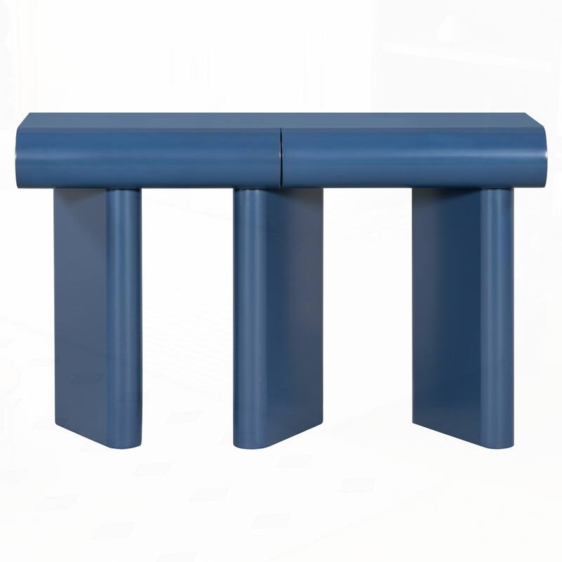 Space-Saving Hallway Table with Geometric Legs