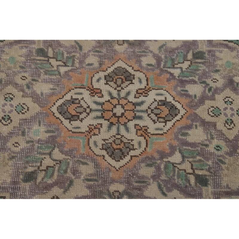 Blue Tabriz Persian Area Rug Hand-Knotted Bedroom Wool Carpet - 6'9"x 9'5"