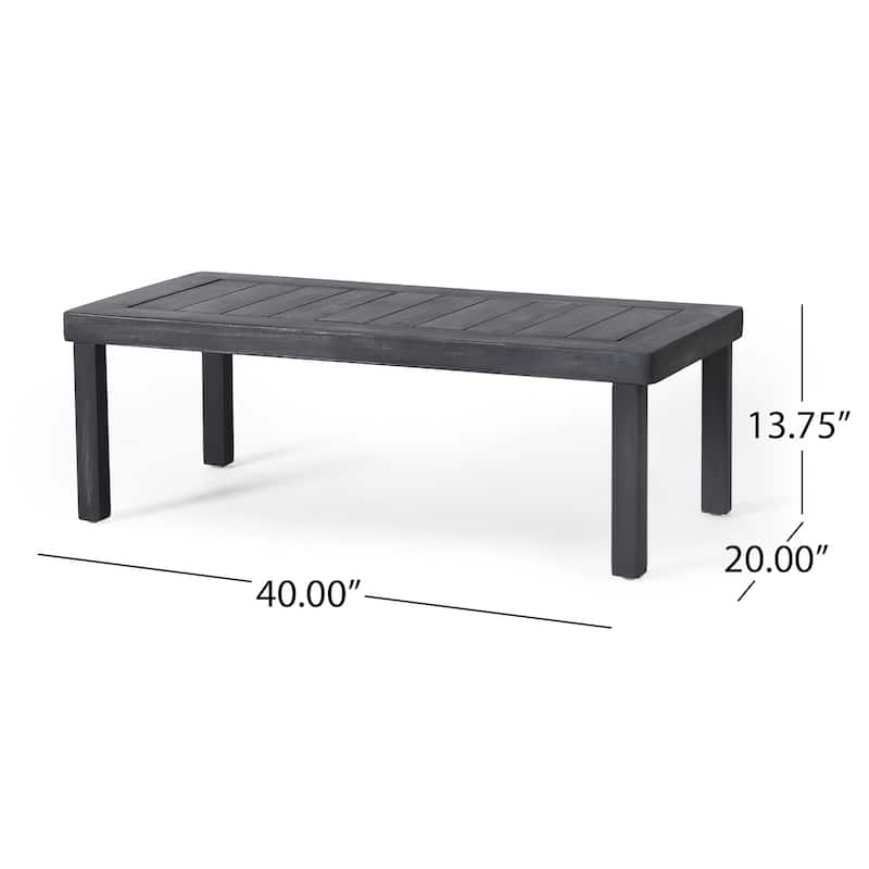Roomfitters Outdoor Acacia Wood Loveseat and Coffee Table Set, Cream Cushions, Teak Finish, Ideal for Patio, Garden, or Porch