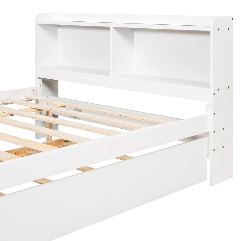 Full Bed with Trundle,Bookcase