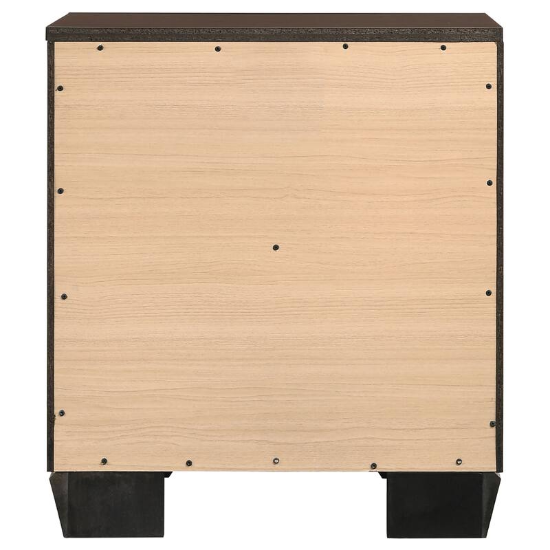 Copper Dark Cocoa 2-Drawer Rectangular Nightstand For Living Room