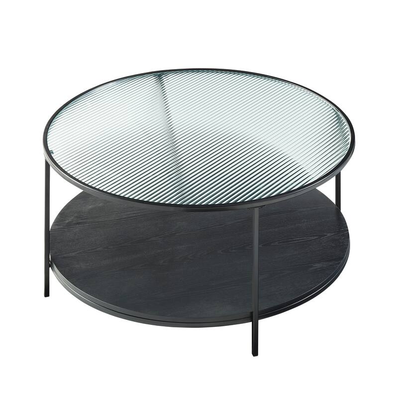 2pc Modern Occasional Table Set Coffee Table Glass Top End Table Metal