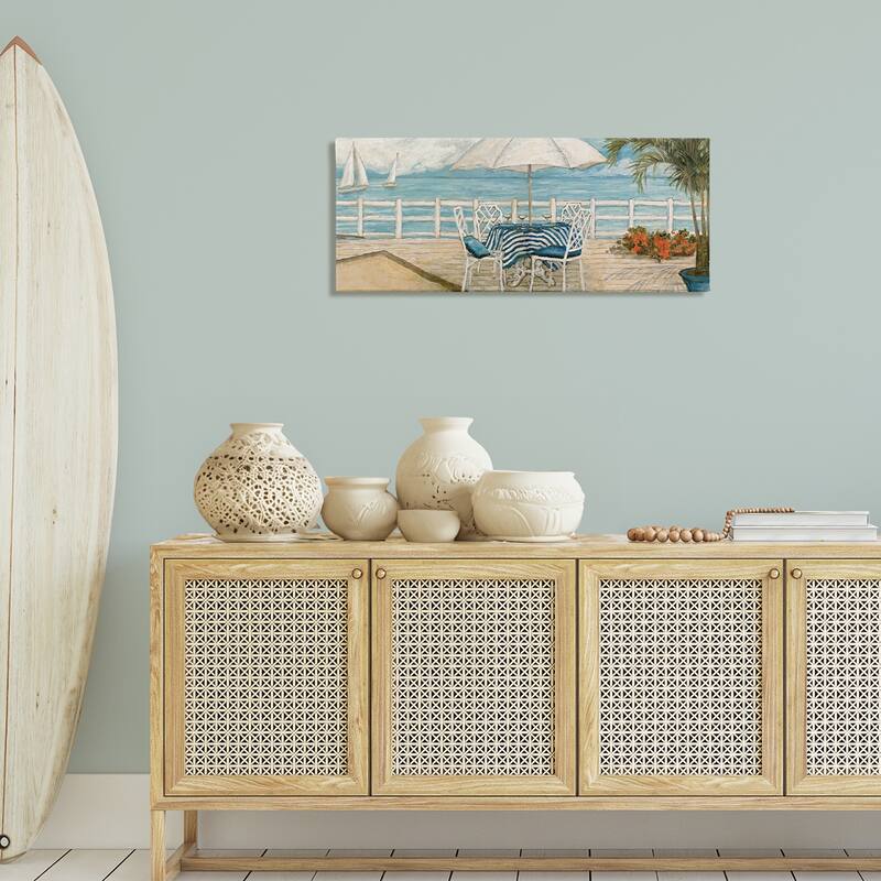 Stupell Coastal Restaurant Overlook Canvas Wall Art Design By Charlene Olson