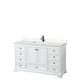 Option White, Black Trim, Carrara Cultured Marble Top