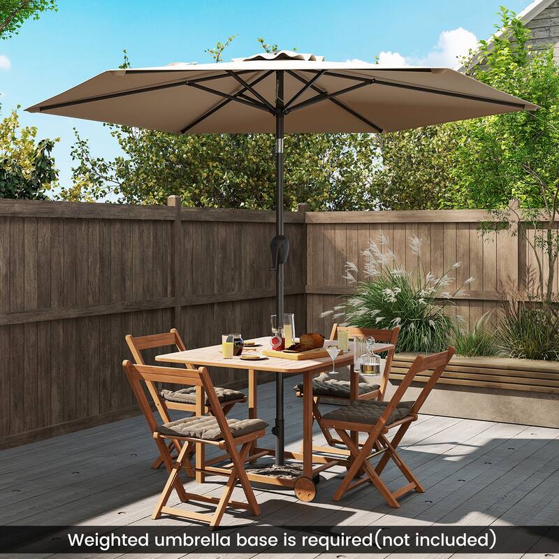 Gymax 7.5 ft Patio Umbrella Outdoor Heavy Duty Market Umbrella w/ Push