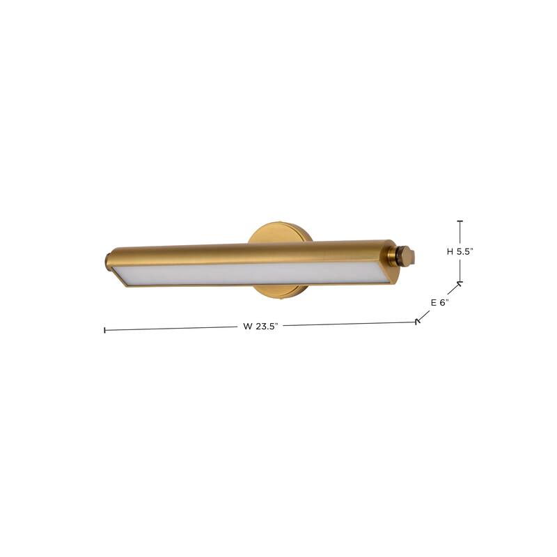 Auden 24 Inch LED Vanity 3 CCT Selectable Vintage Brass Finish Acrylic Lens - Vintage Brass