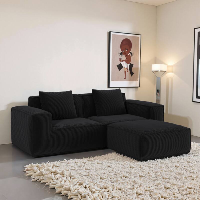 Modular Sofa Can Be Converted Into An Oversized Sofa Bed Free Conversion Sofa Set,Two Person Combination With Footrest