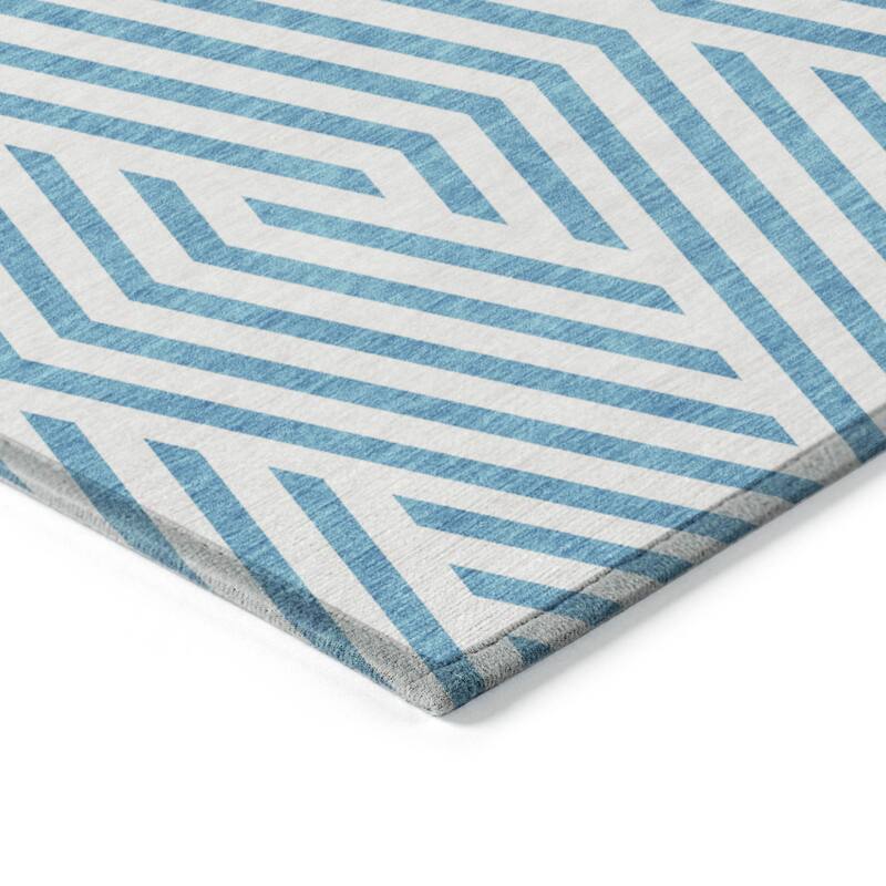 Lava Abstract Shapes Weather Resistant Blended Style Outdoor Rug