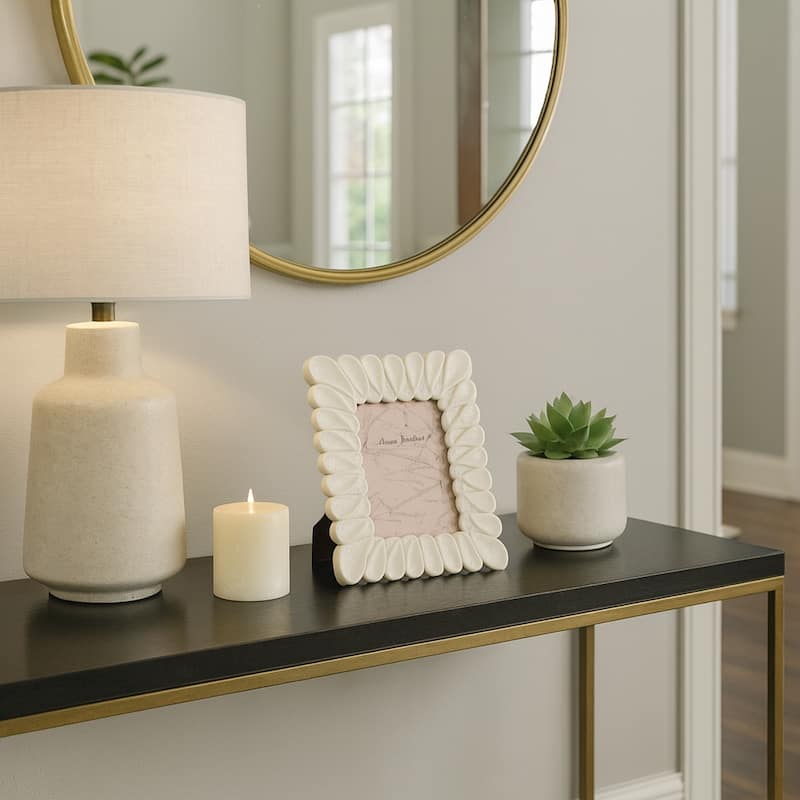 Resin Photo Frame Sculpted Dimensional Design and Textured Contours