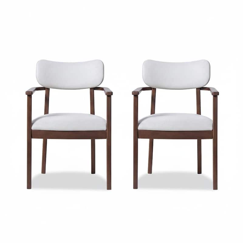 Christopher Knight Home - Upholstered Rubberwood Dining Chair Set with Fabric Seat