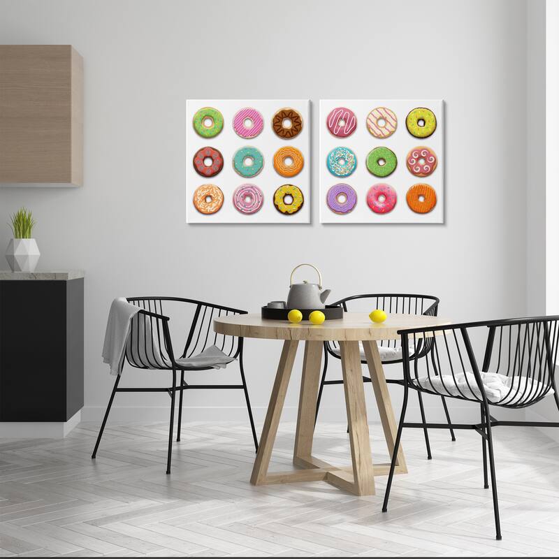 Stupell Bright & Fun Donuts Canvas Wall Art Design By Marcus Prime (Set of 2)