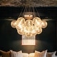 preview thumbnail 4 of 29, 13/ 19-Light Modern Glam Large Sputnik Cluster Glass Globe Bubble Chandelier with Swirled Glass Bubble Globe (Bulb Not Included)