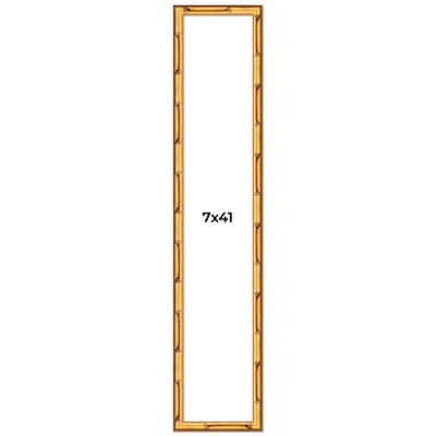 7x41 Frame Gold Bamboo Picture Frame Modern Photo Frame Includes UV Acrylic Shatter Guard Front Acid Free Foam Backing Board