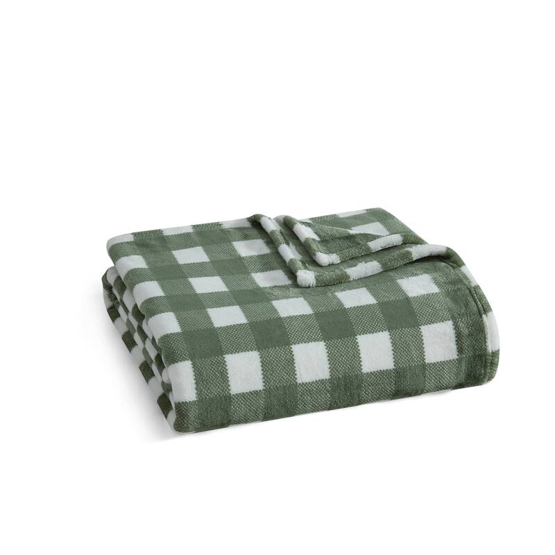 Martha Stewart Printed Ultra Soft Plush Throw Blanket
