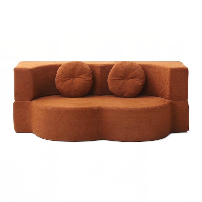 Folding Sofa Bed with Pillow, Sleeper Sofa, Floor & Futon Loveseat Couch