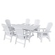 preview thumbnail 57 of 60, Altura 7-Piece Poly Eco-Friendly All Weather Outdoor Dining Set with Armchairs White