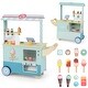 preview thumbnail 2 of 7, Kids Wooden Ice Cream Truck Play Set with Vending Machine - 30" x 12" x 34.5"