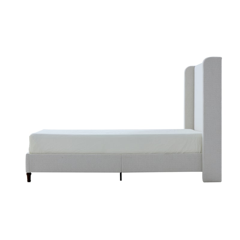 Tall Headboard Upholstered Bed / 54" High Headboard / Elegant Simplicity / No Box Spring Needed / Easy Assembly / Queen