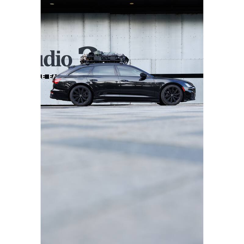 Roof Rack Basket Rooftop Steel Rack, Cargo Carrier with 250 Lbs Capacity, Extension Black Car Top Luggage Holder 64" Universal