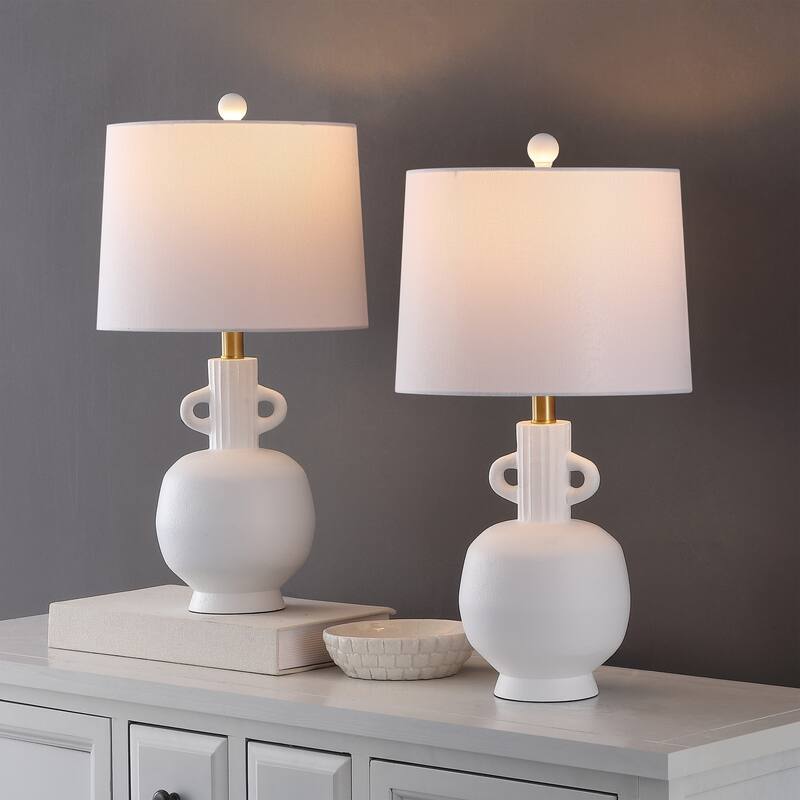 SAFAVIEH Lighting Lucas 23-Inch Resin Table Lamp (Set of 2) - 12"W x 12"D x 23"H