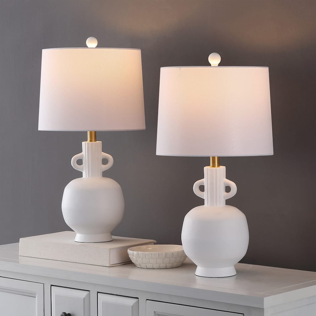 SAFAVIEH Lighting Lucas 23-Inch Resin Table Lamp (Set of 2) - 12"W x 12"D x 23"H