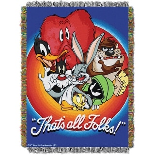 Warner Brothers Looney Tunes Favorite Show Woven Tapestry Throw Blanket