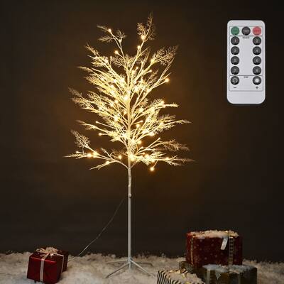 5FT Cypress Tree LED Light Home Holiday Party Wedding Decoration - White