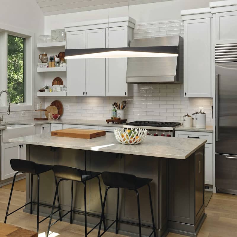 Modern Minimalist Linear LED Pendant Light Adjustable Linear Chandelier - W39.57"