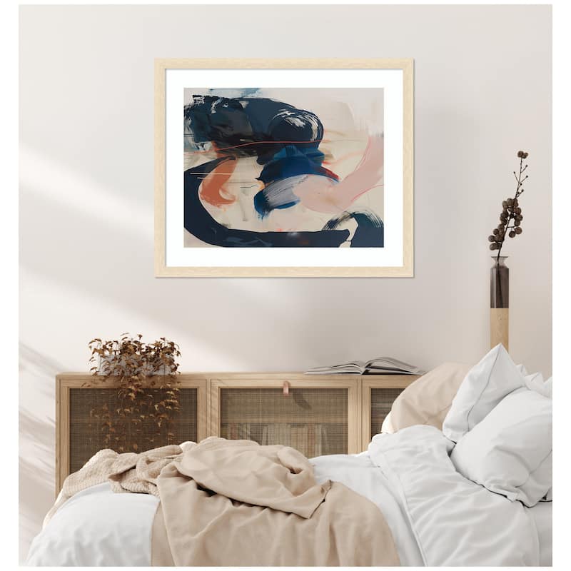 Kate and Laurel Framed Art Deep Blue Momentum I by Amy Lighthall