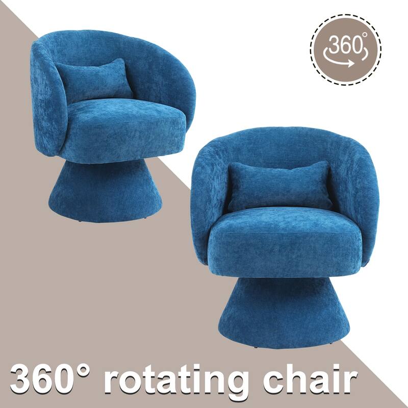 Upholstered Swivel Armchair (Set of 2)
