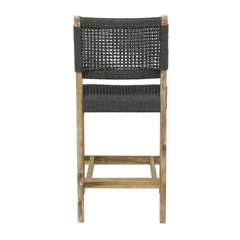 Dark Grey Wood Contemporary Outdoor Sofa or Chair