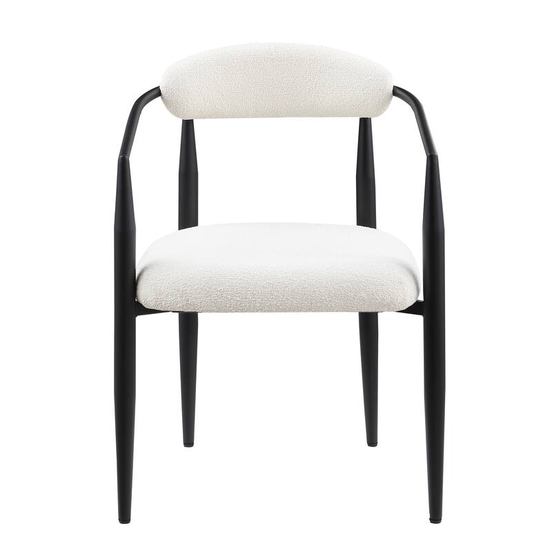 Dining Chairs Set Of 2 - White+Black