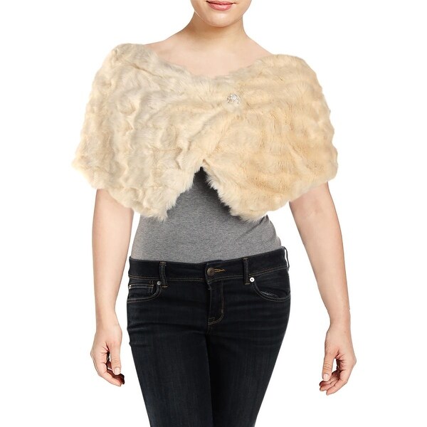 tahari faux fur wrap
